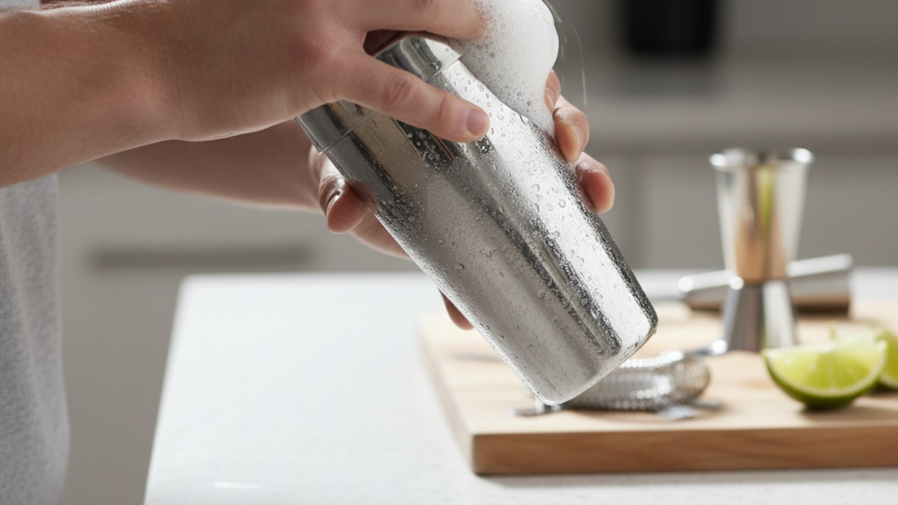 Add ice and shake vigorously