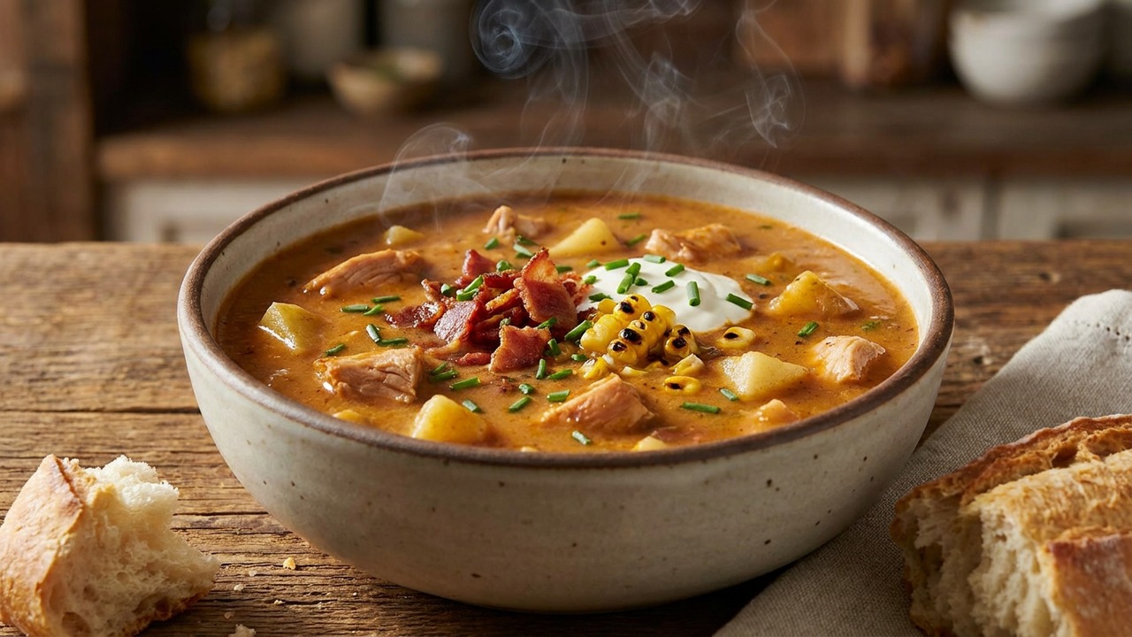 Smoked Chicken and Corn Chowder