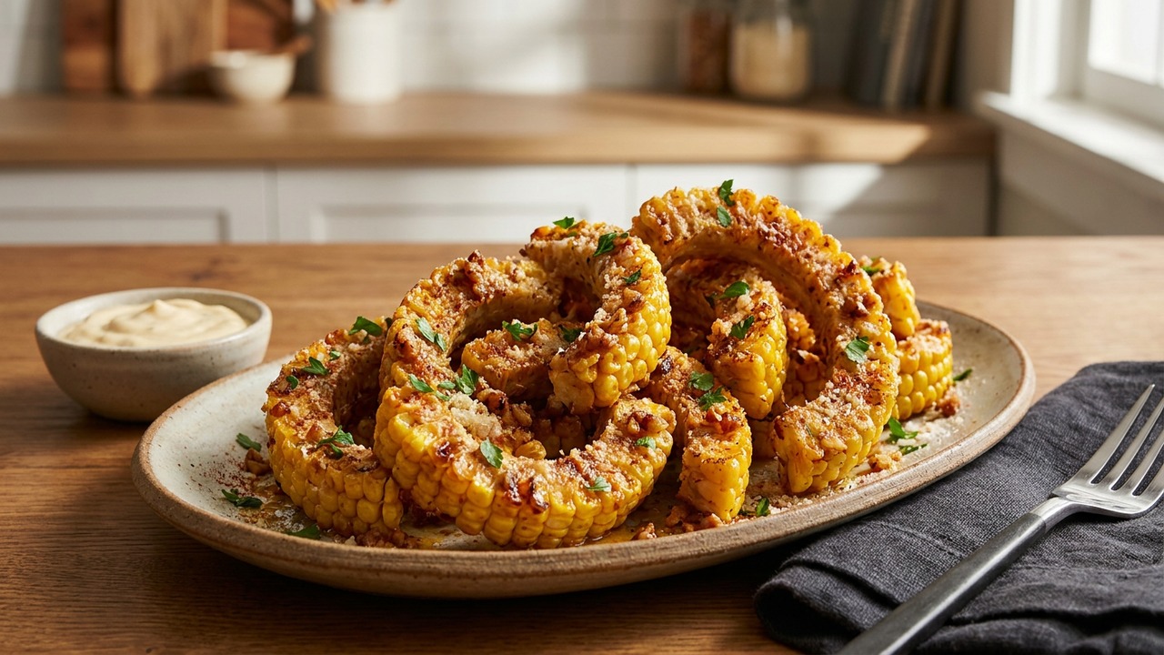 Garlic Parmesan Corn Ribs