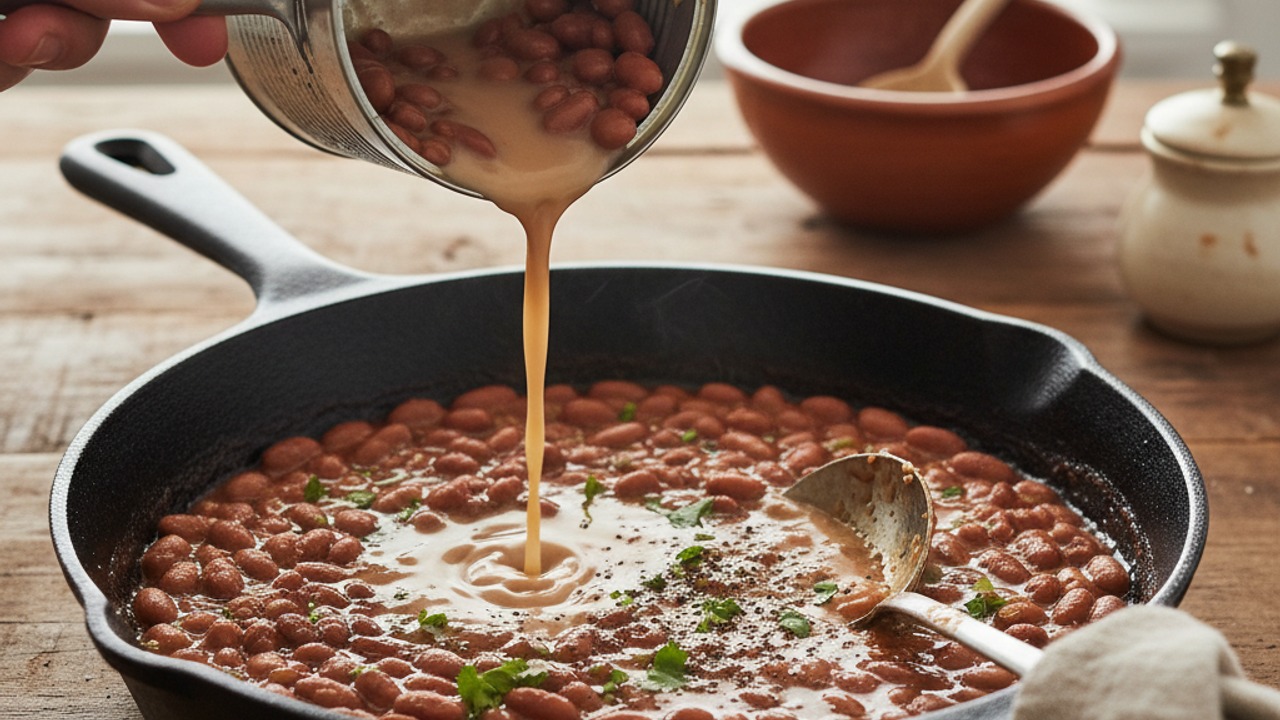 Add beans and season