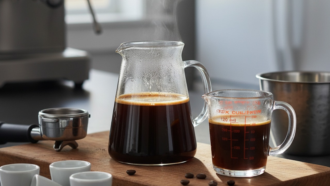 Brew and chill the coffee