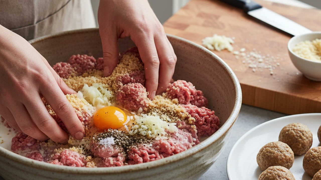 Make the meatball mixture