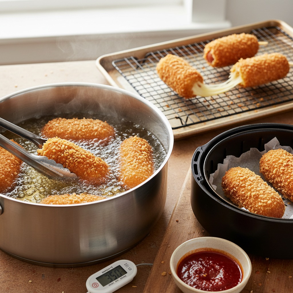 Cook — deep-fry or air-fry/bake (choose one)