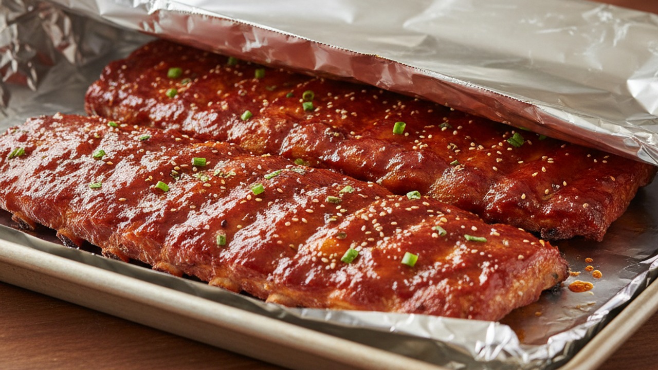 Slow-roast the ribs covered