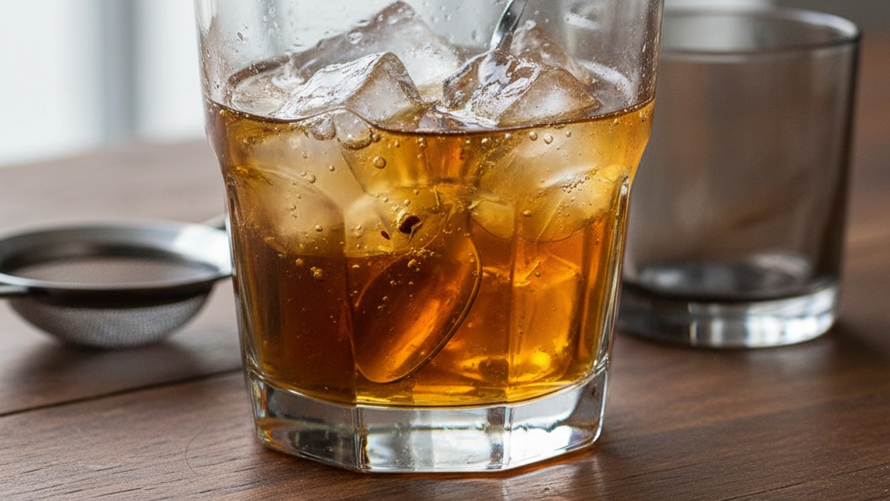 Combine and chill the cocktail