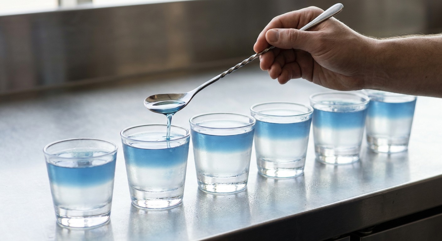 Top with blue soda