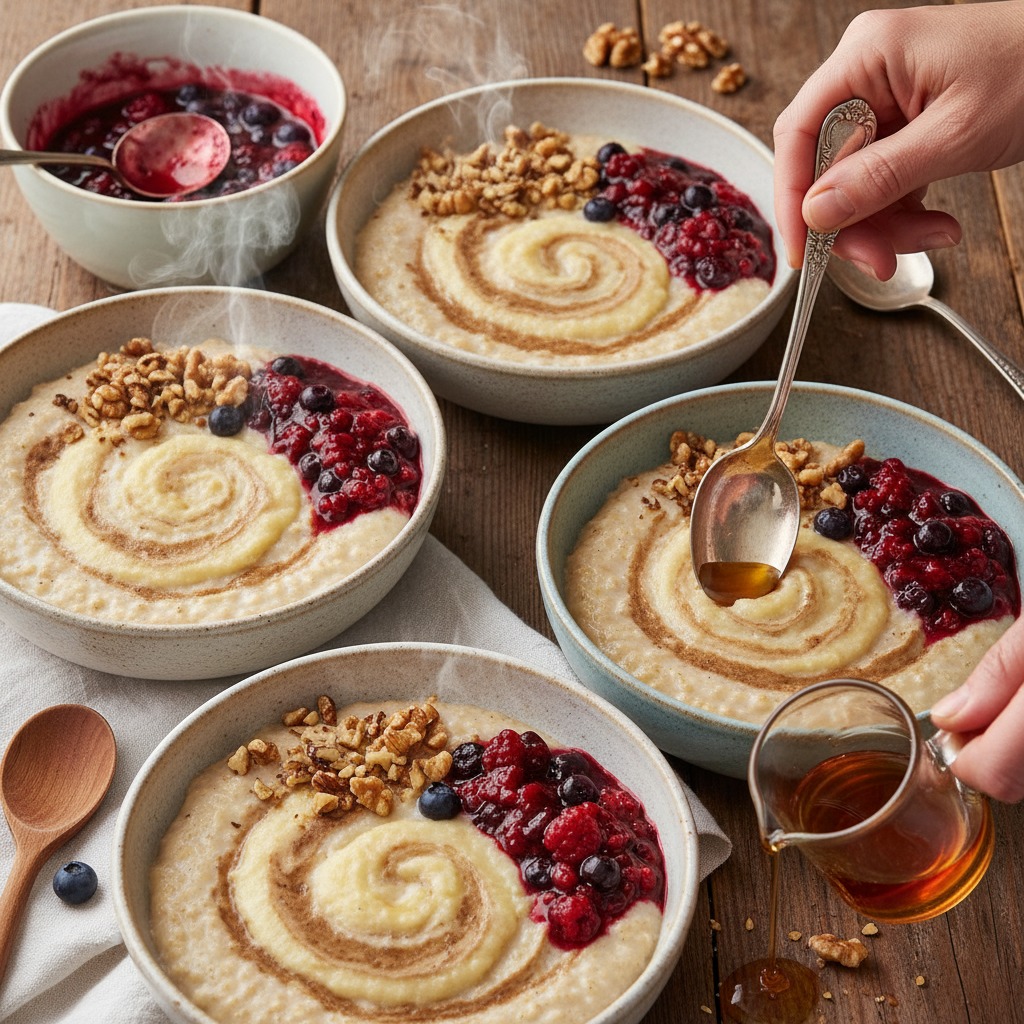 Swirl, assemble, and add toppings