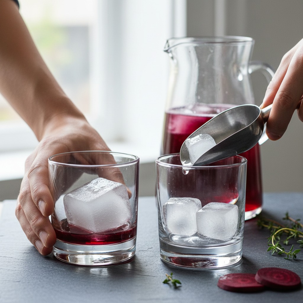 Prepare serving glass