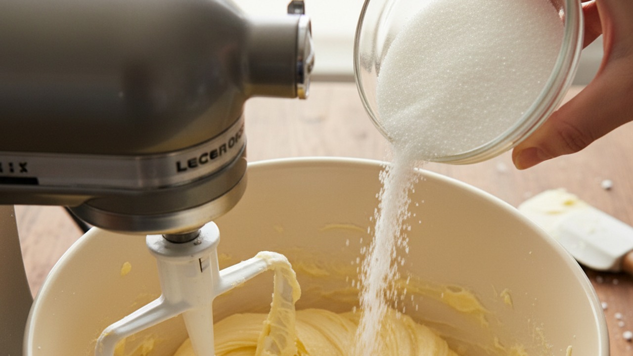 Cream butter and sugar