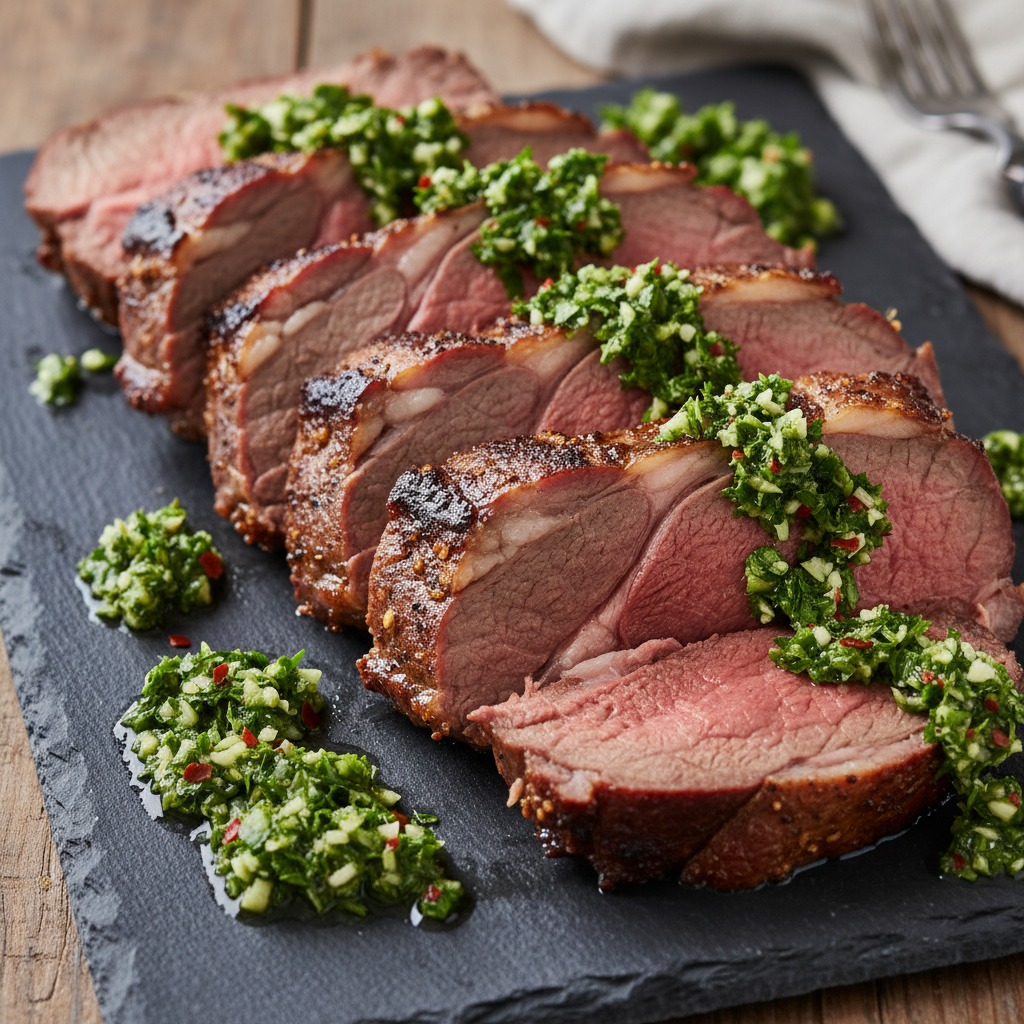 Grilled Standing Rib Roast with Chimichurri for Outdoor Holidays