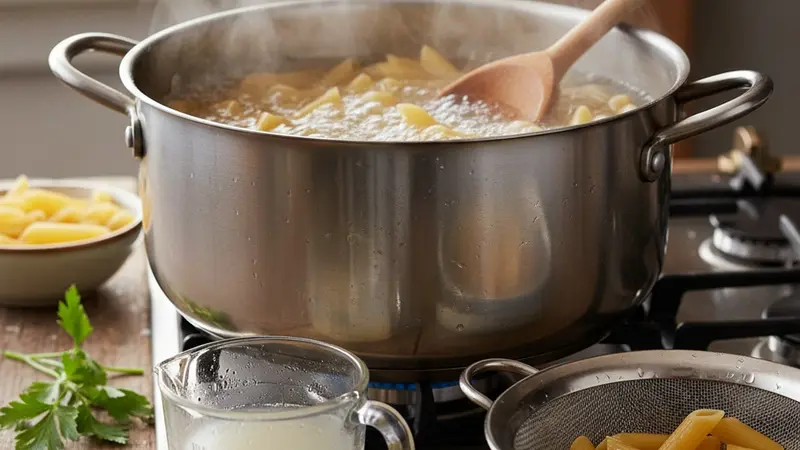 Cook the pasta al dente