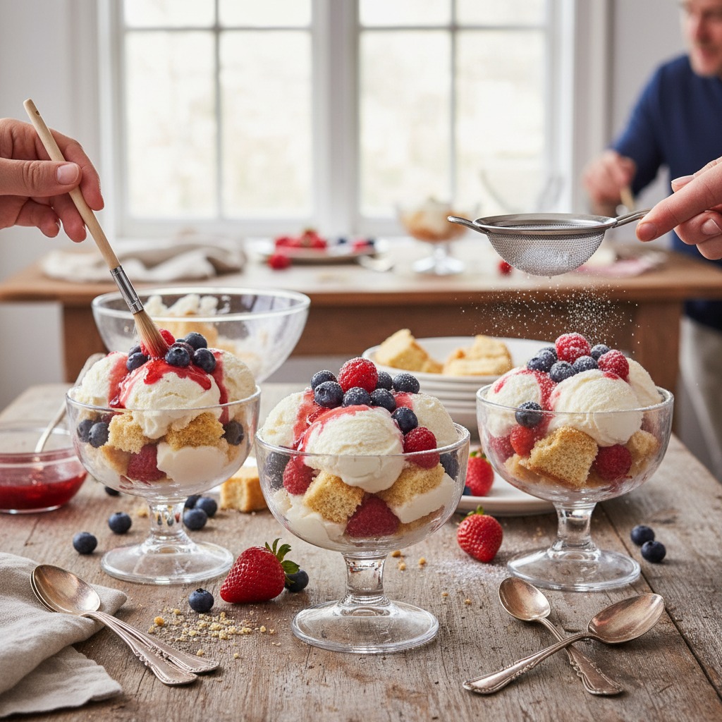 Serve with simple finishing touches