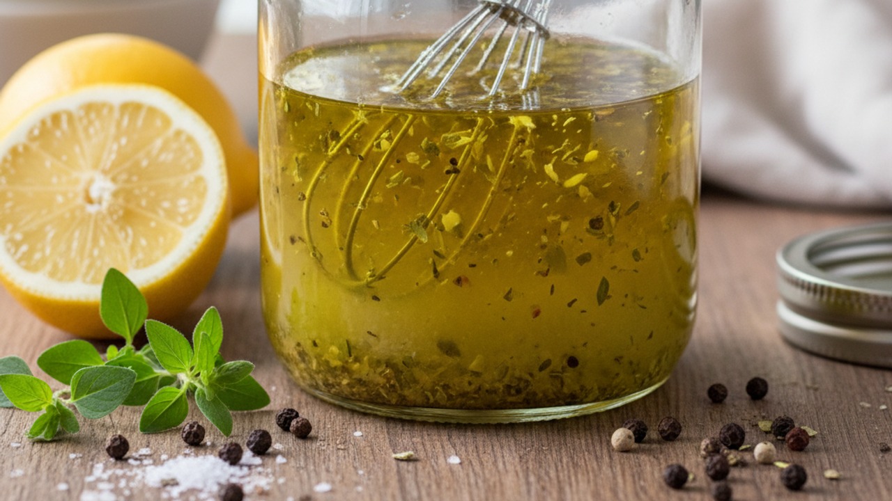 Make the lemon-oregano dressing
