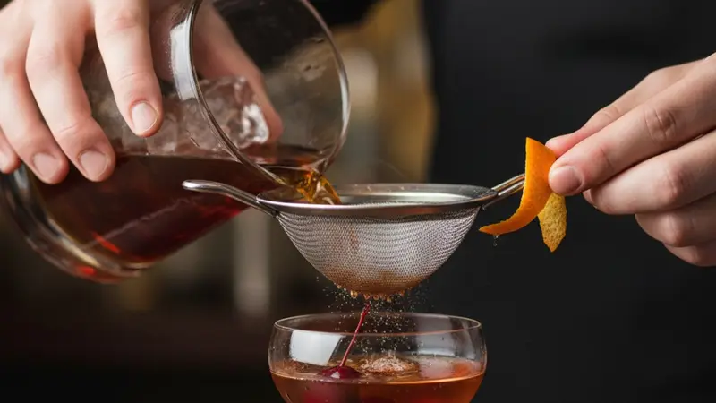 Strain and garnish