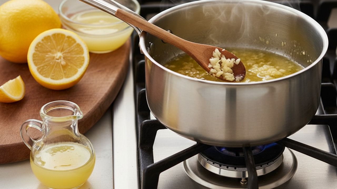 Make garlic-lemon butter