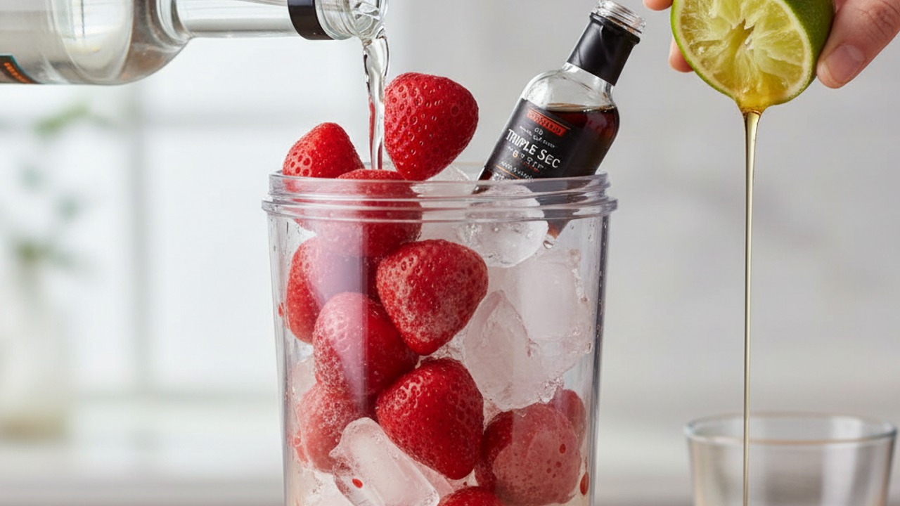 Add ingredients to Ninja slushy maker