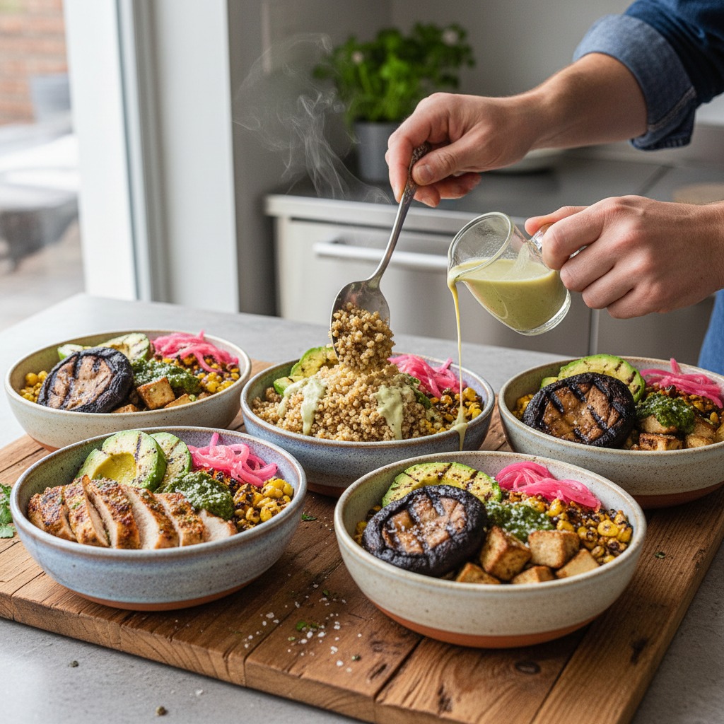 Assemble bowls and serve with variations