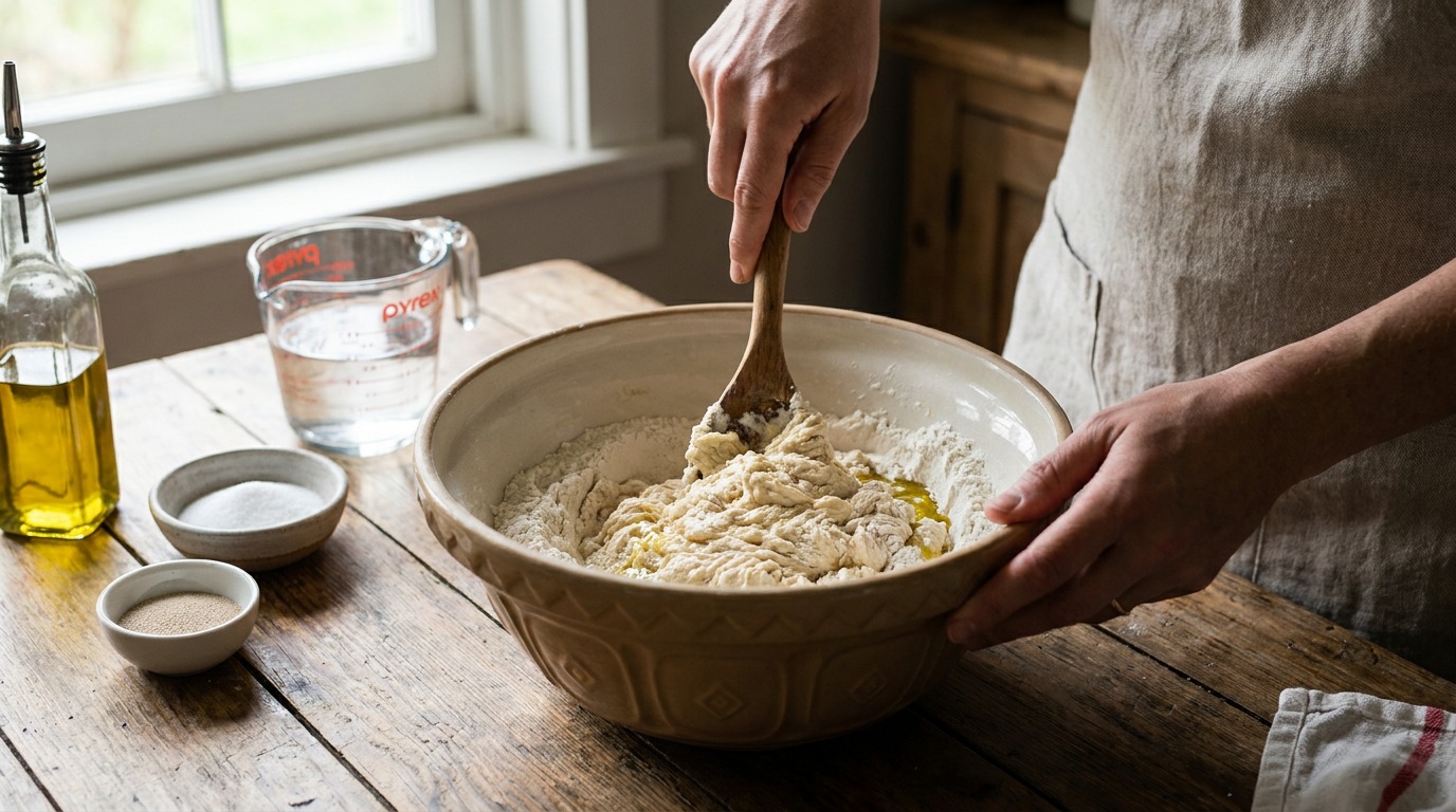 Combine dry and wet ingredients
