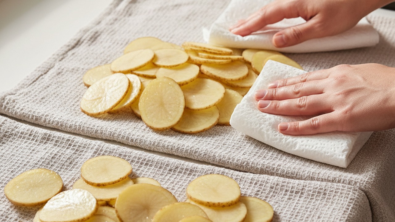 Dry the slices thoroughly