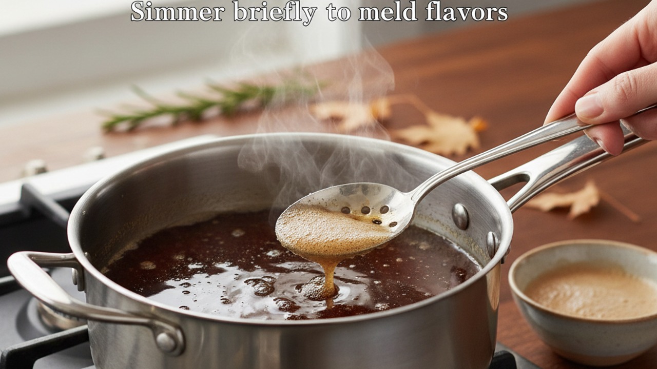 Simmer briefly to meld flavors