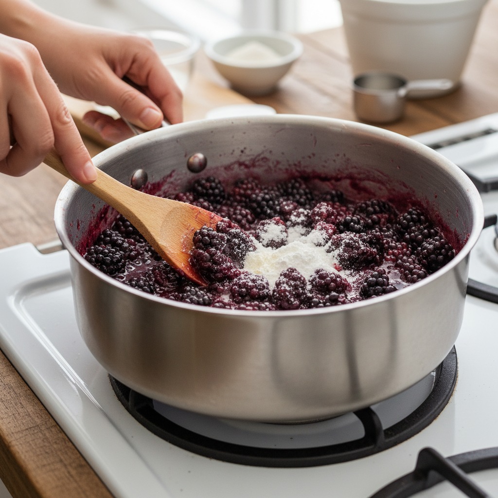 Cook the blackberry filling