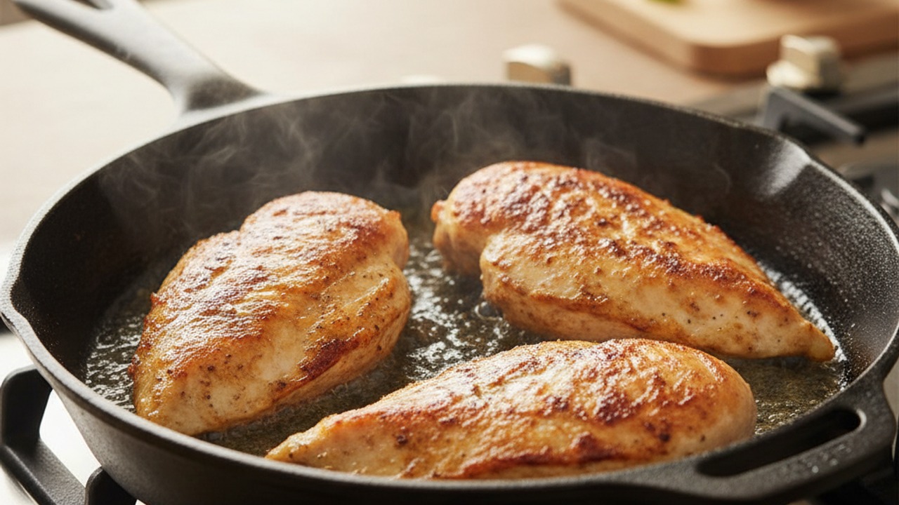 Sear the chicken