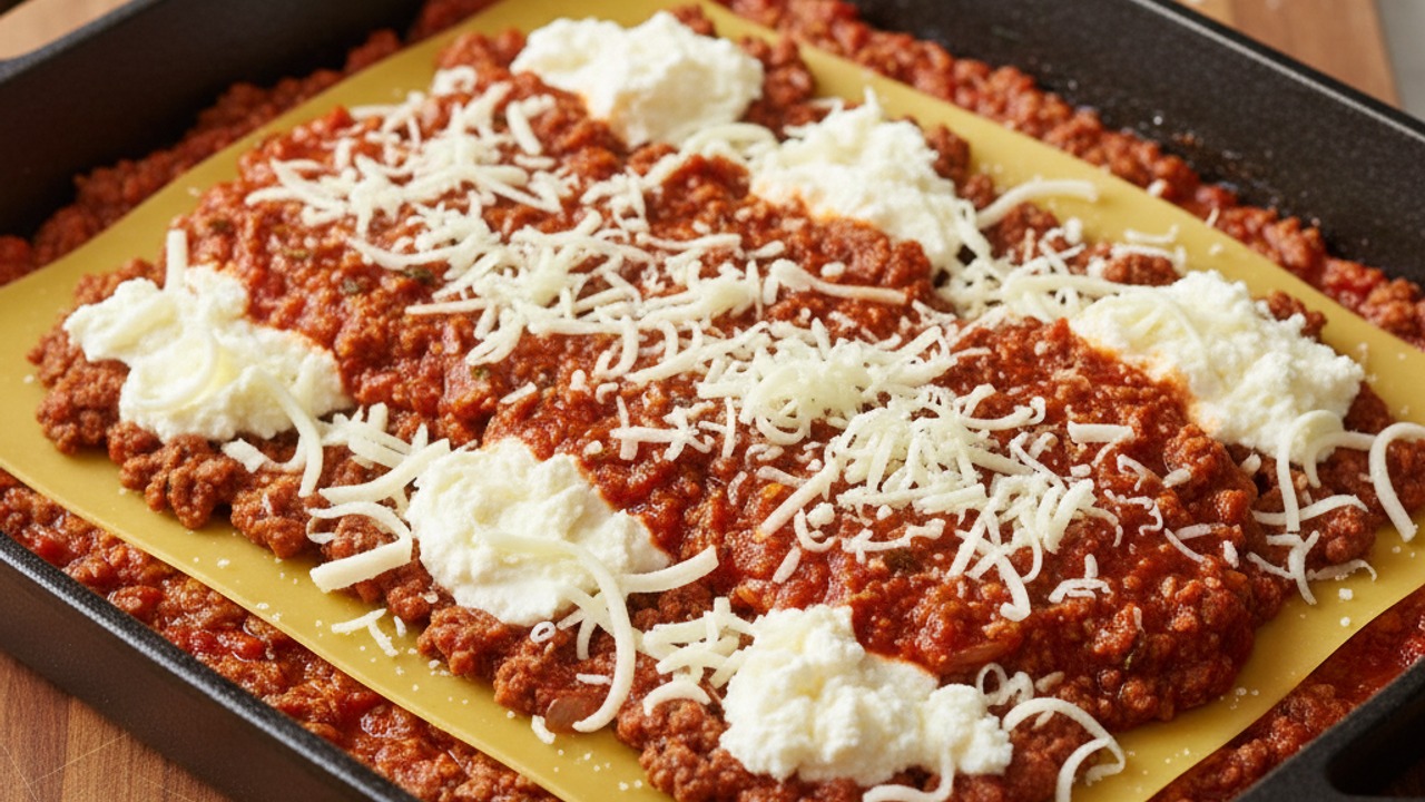 Assemble the lasagna