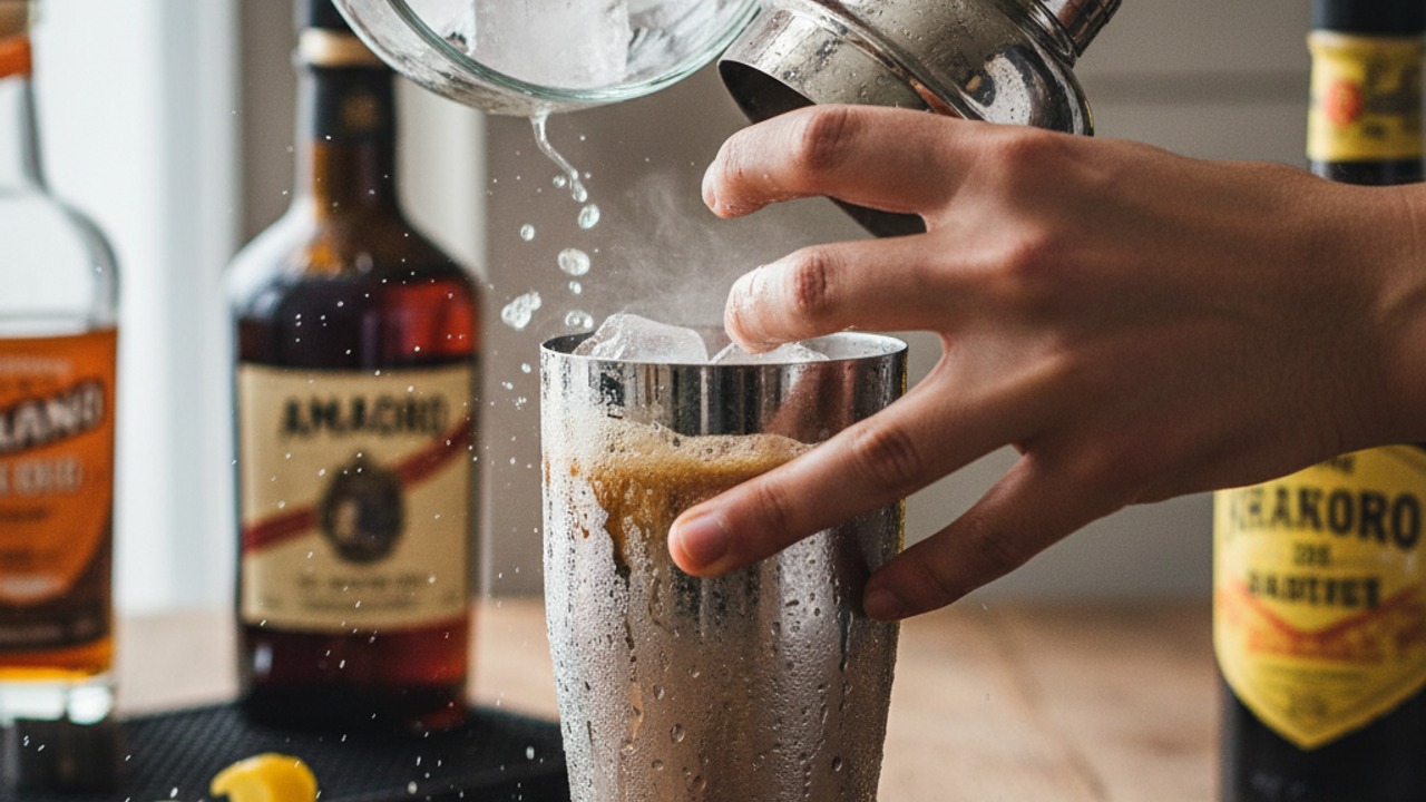 Add ice and shake until cold