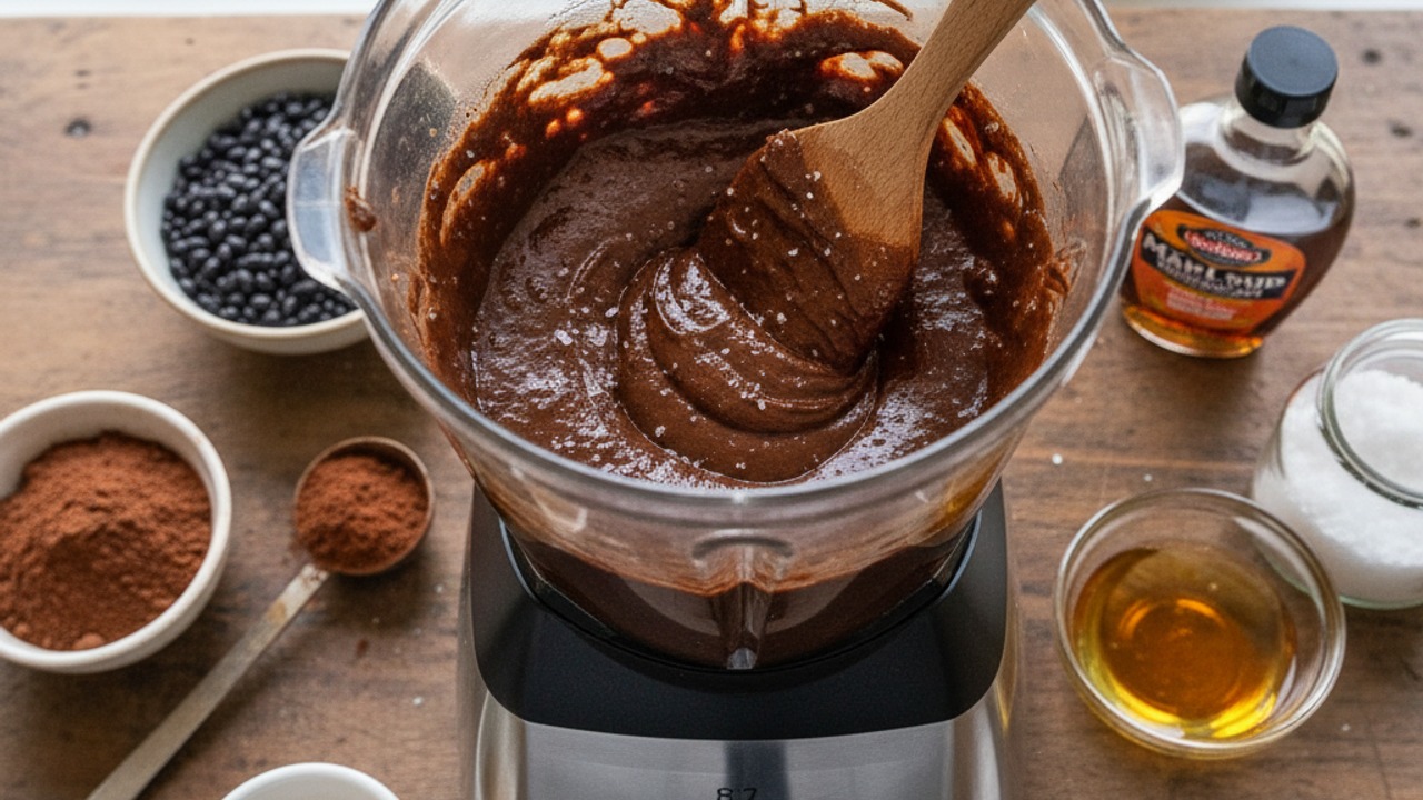 Blend the brownie batter