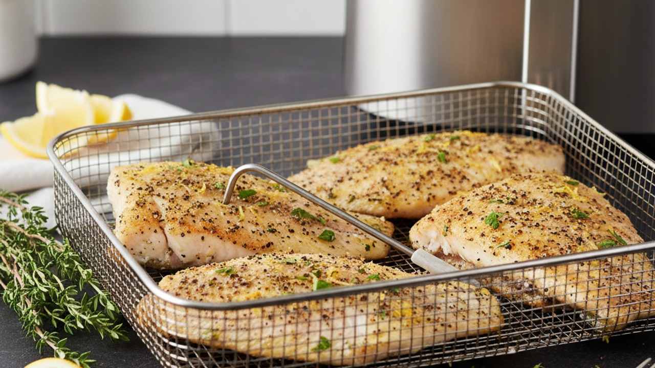 Air fry the tilapia