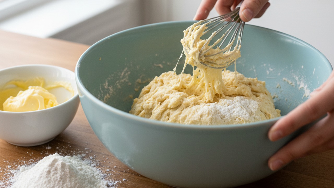 Combine dry ingredients and form dough