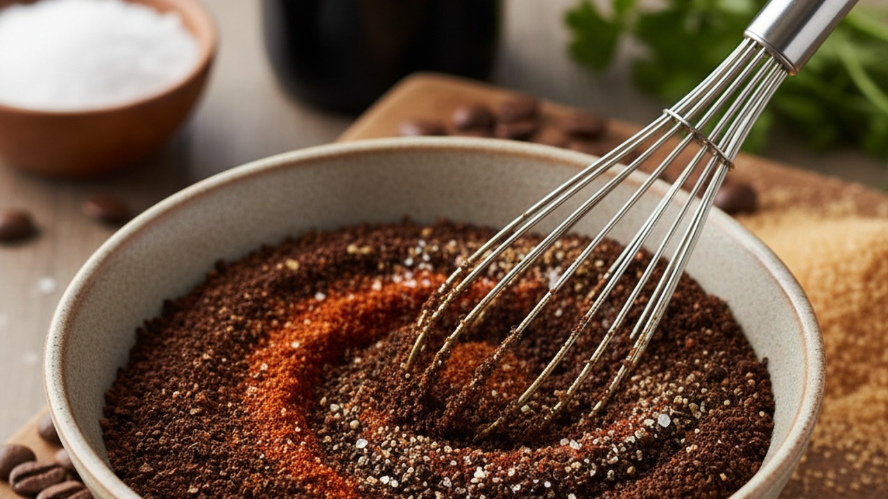 Make the coffee rub