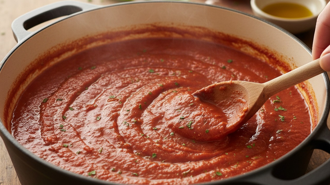 Simmer to develop flavor