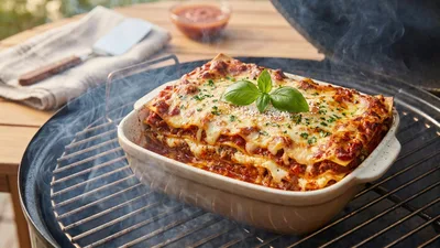 Smoked Three-Cheese Lasagna on the Smoker