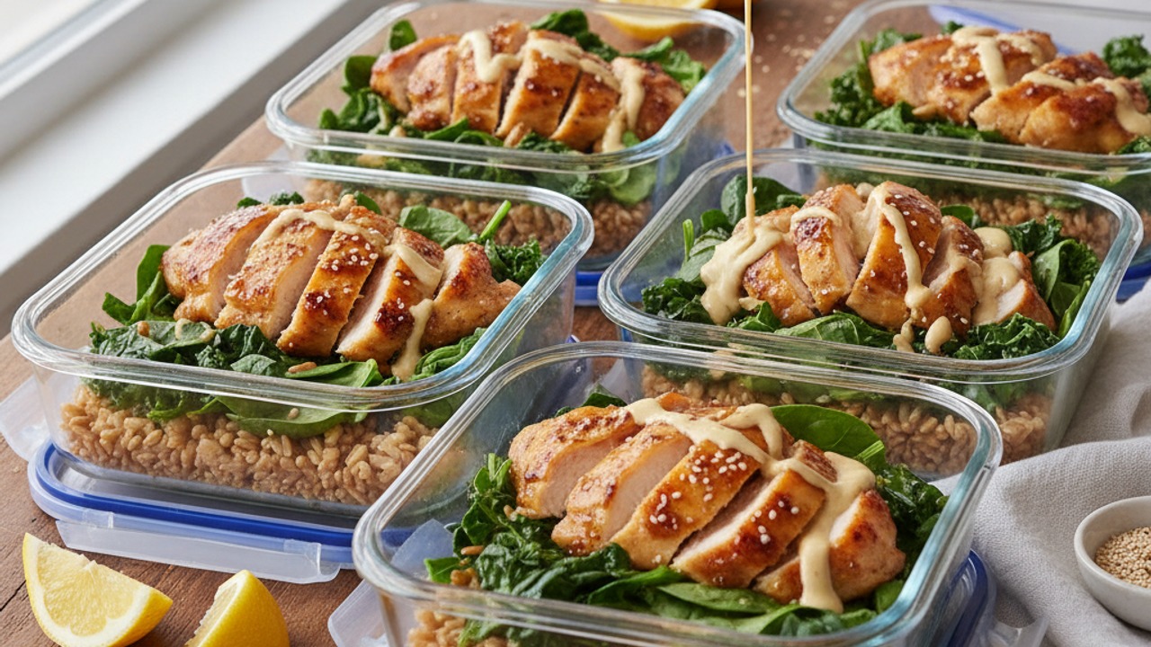 Assemble the meal-prep bowls
