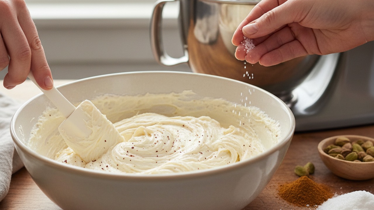 Cream butter, sugar and spices