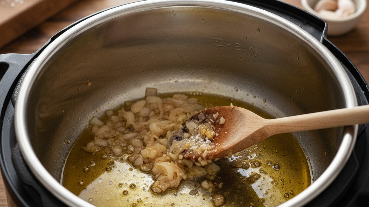 Sauté aromatics in the Instant Pot