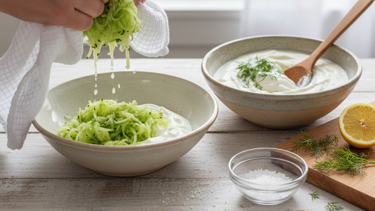 Prepare the tzatziki