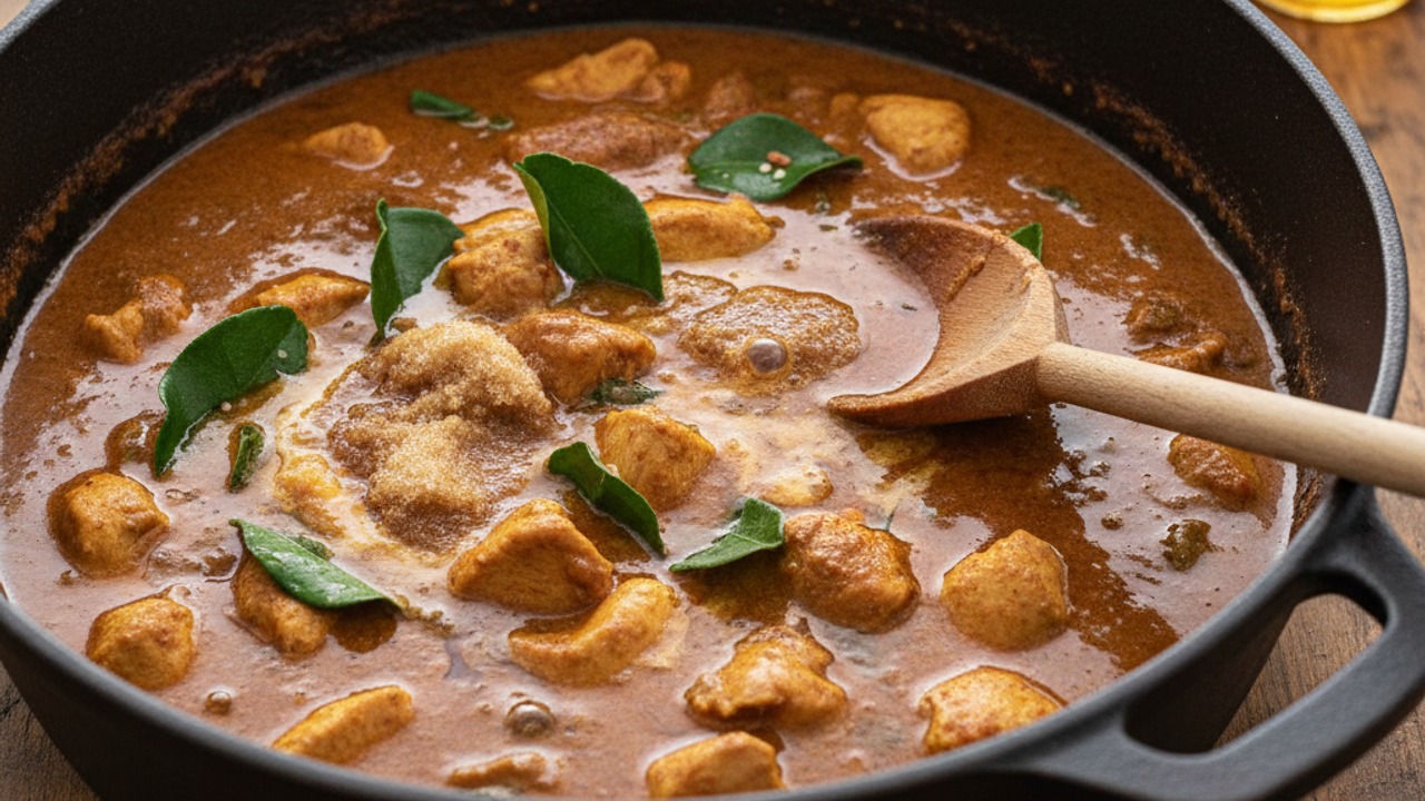 Simmer and season the curry
