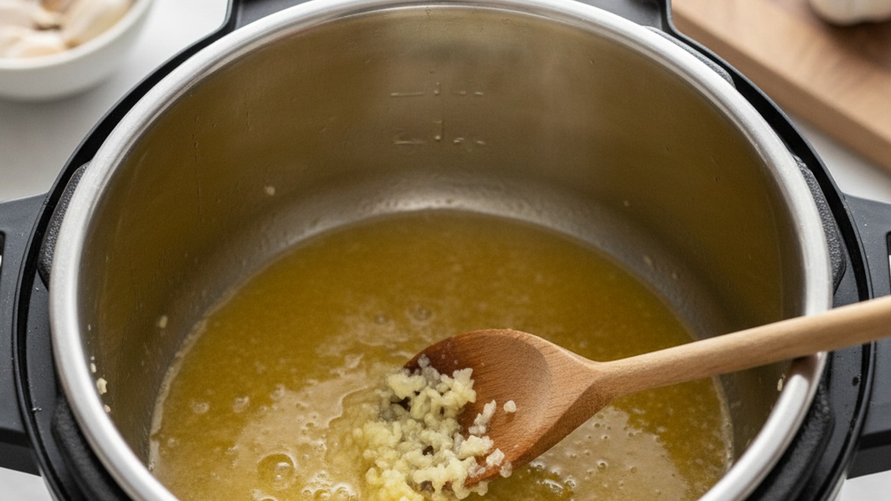 Sauté butter and garlic