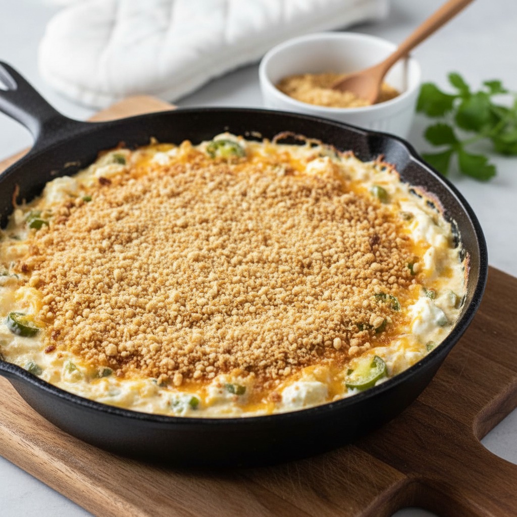 Top with buttery panko and bake