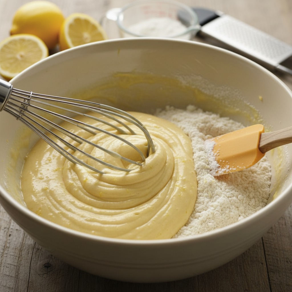 Whisk wet ingredients and combine