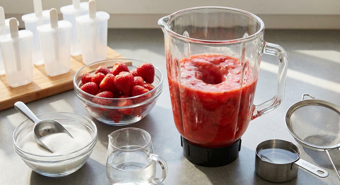 Make the red strawberry layer