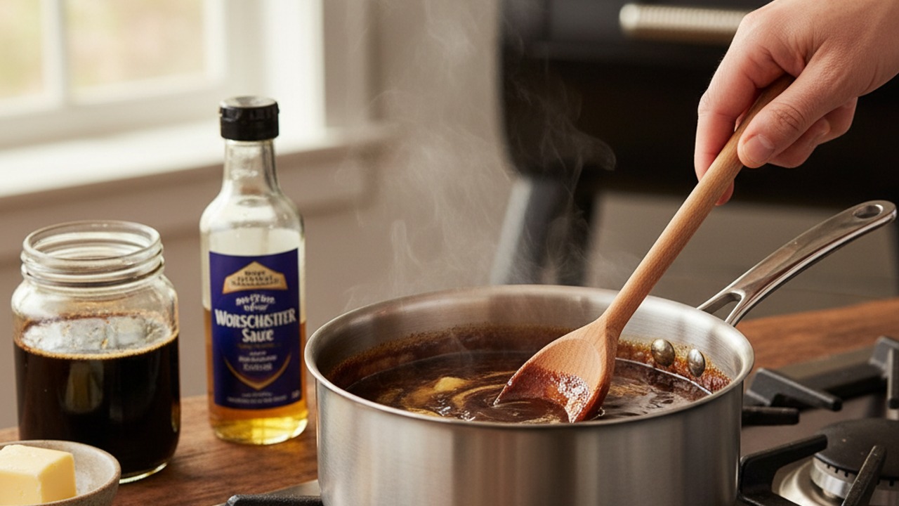 Make the molasses glaze