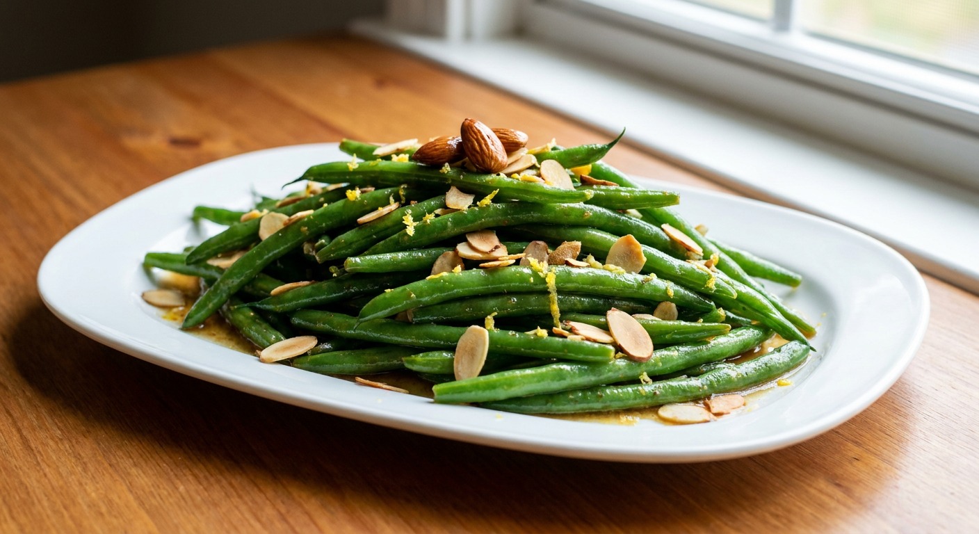 Classic Green Bean Amandine — Brown Butter, Lemon & Toasted Almonds