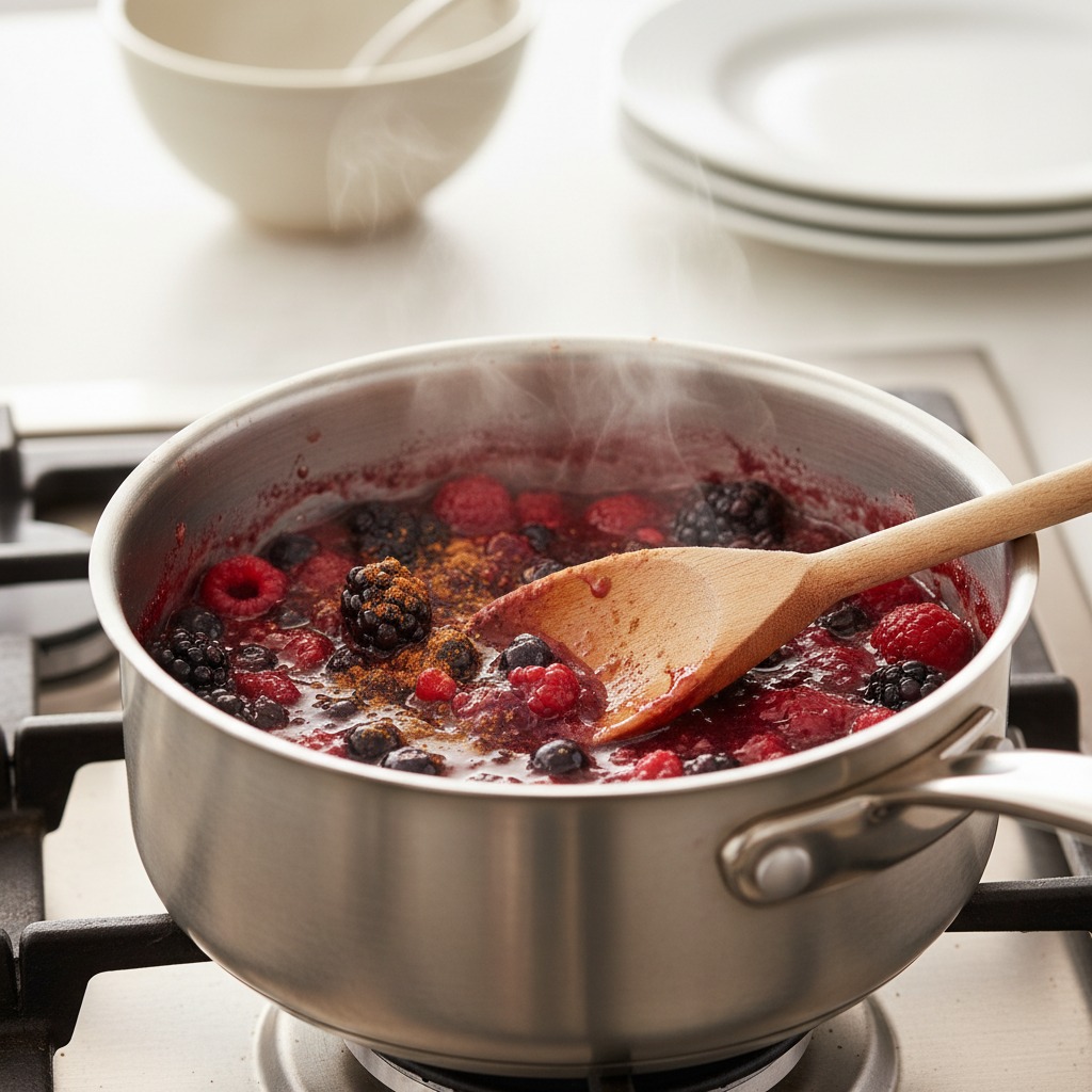 Make the berry compote