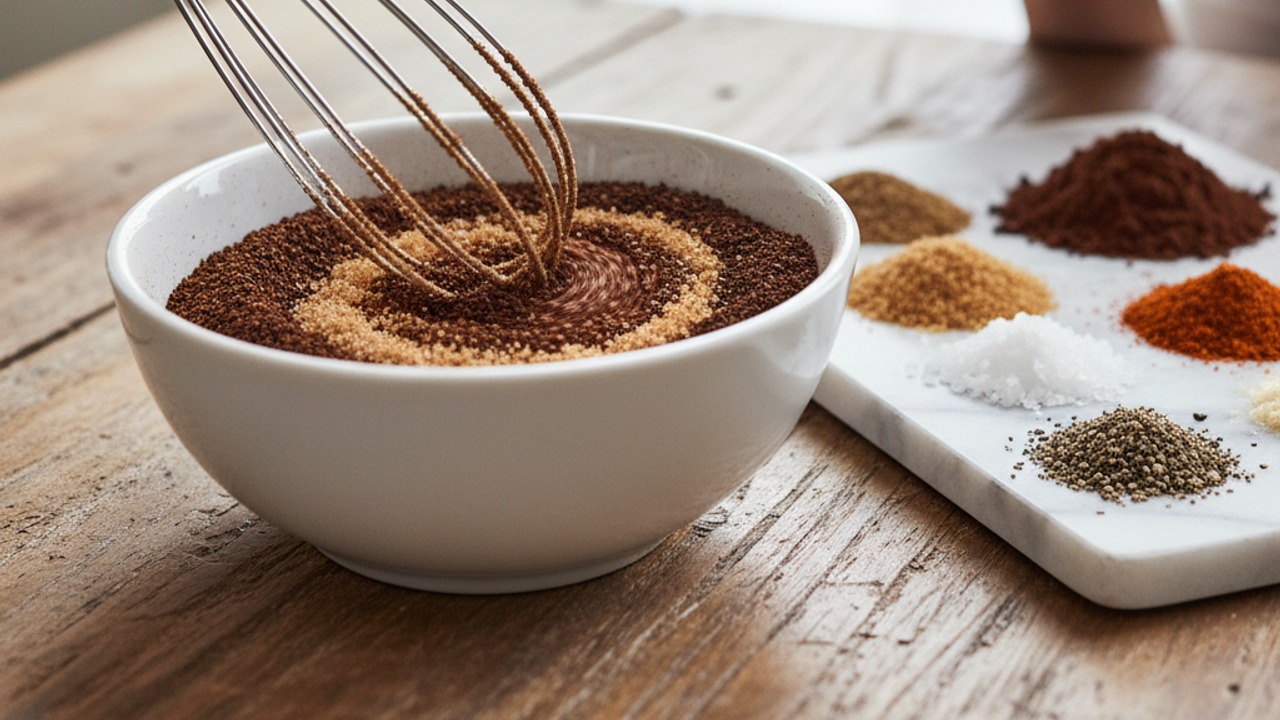 Combine the coffee-cocoa rub