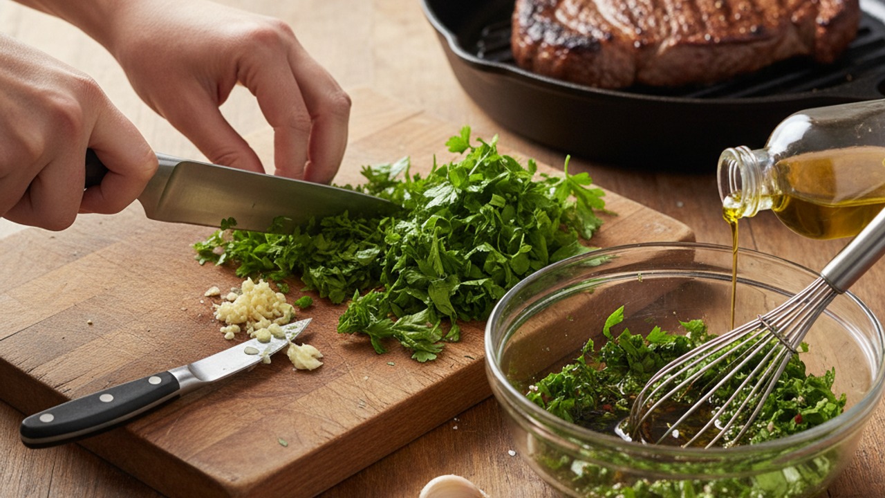 Prepare the chimichurri