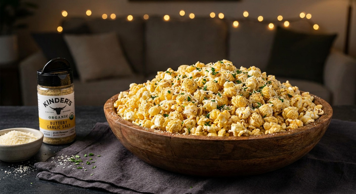 Kinder's Organic Buttery Garlic Salt Garlic Parmesan Popcorn