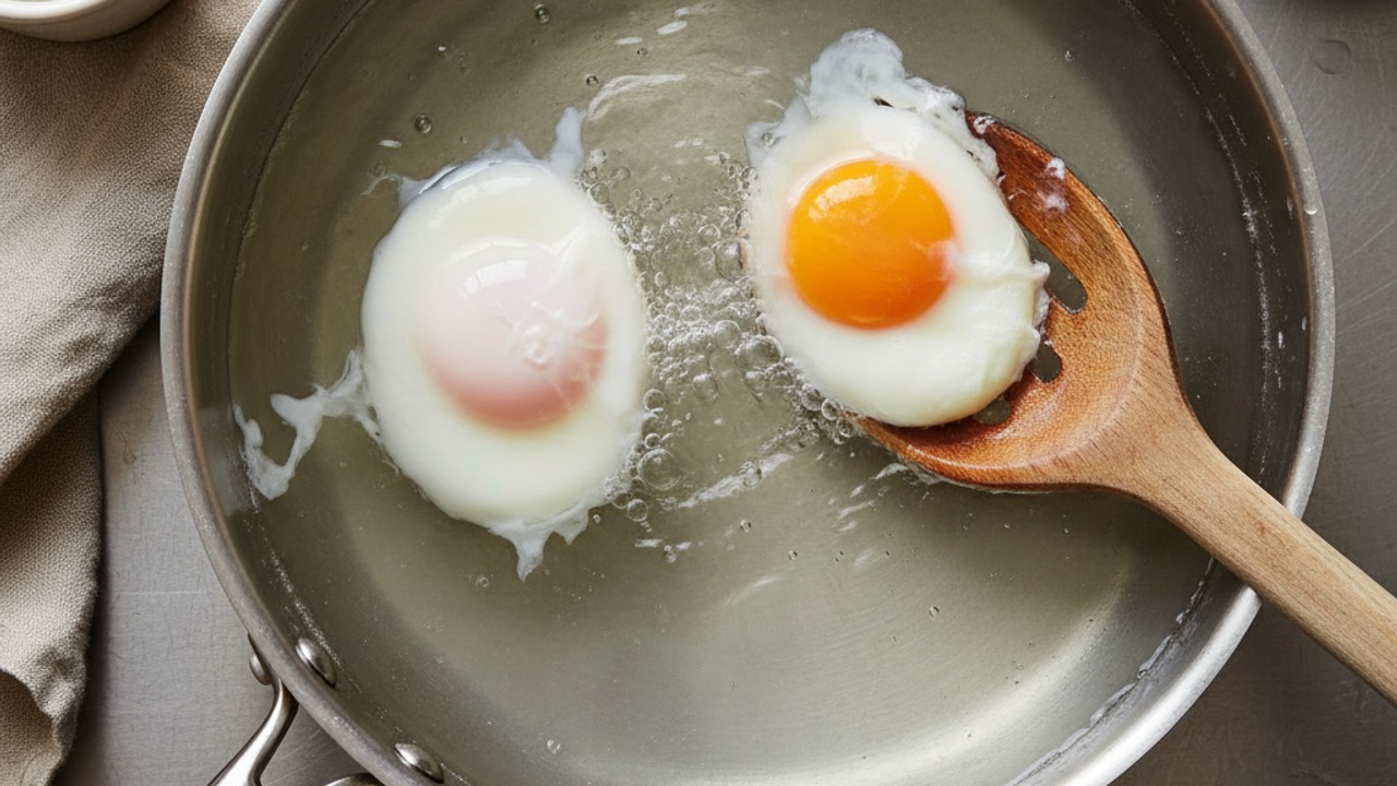 Poach the eggs